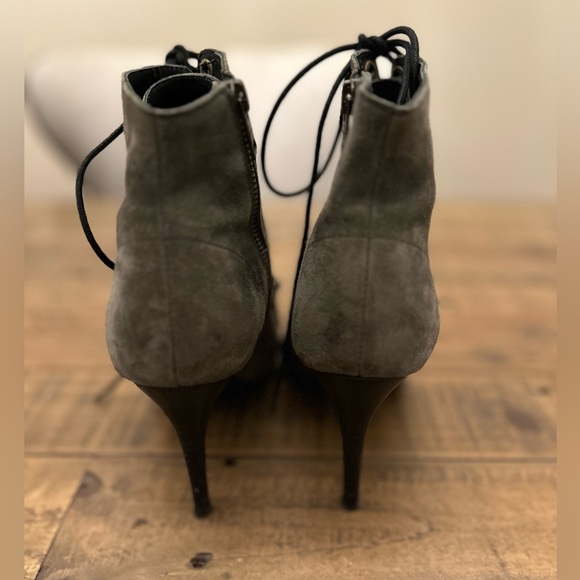 AllSaints Joanna Stiletto Lace Up Open Toe Ankle Boot - Size 38 - Picture 6 of 9